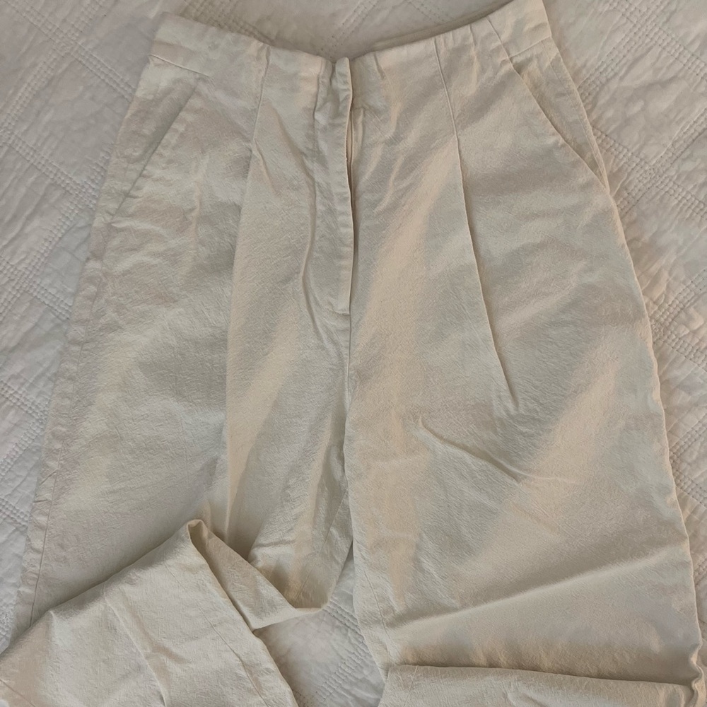 & Other Stories Off White Barrel Pant